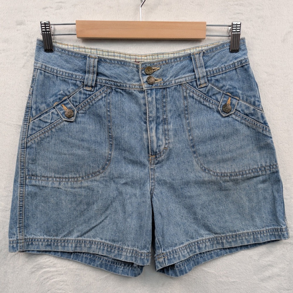 VTG Westport Denim Shorts Women's 4 Blue 5.5" High Rise Utility Light Wash 90s